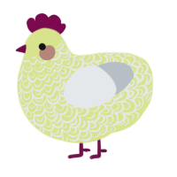 Lemon Fancy, a lemon and mist chicken with a double-lace pattern