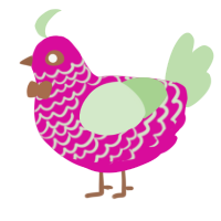 Juu-ichiryu, a fuchsia and gluppy chicken with a lace pattern