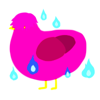 Cinder, a fuchsia and wine chicken