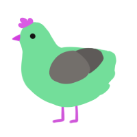 A spring and grey chicken
