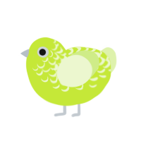 A lime and apple chicken with a half-lace pattern