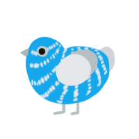 A sky and mist chicken with a bar pattern