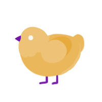 A honey chicken with a head pattern