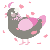 A ash and pink chicken with a neck-speckle pattern