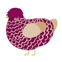 (unnamed), a wine and beige chicken with a lace pattern