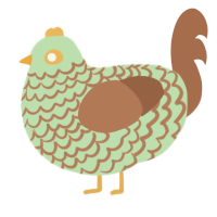 GetInto Hypnosis Mic, a gluppy and brown chicken with a lace pattern