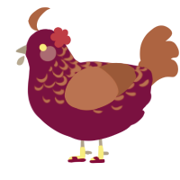 3 of Diamonds, a wine and russet chicken with a half-lace pattern