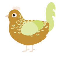 A gold and lemon chicken with a half-lace pattern