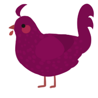 Black Plum, a wine chicken with a speckle pattern