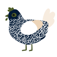 Storm Drain, a tumblr and cream chicken with a double-lace pattern