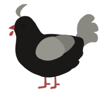 A sable and ash chicken