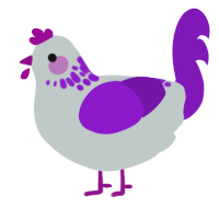 (unnamed), a silver and violet chicken with a neck-speckle pattern