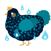 Binary, a tumblr and sea chicken with a speckle pattern