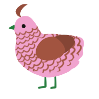 A pink and russet chicken with a lace pattern