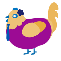 Majesty, a plum and honey chicken with a head pattern
