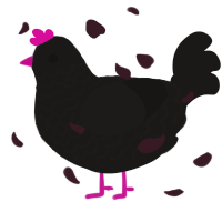 Voice of the Smitten, a sable chicken with a lace pattern