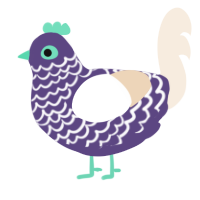 Dropped As A Kid, a overcast and cream chicken with a lace pattern