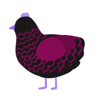 (unnamed), a sable and wine chicken with a lace pattern