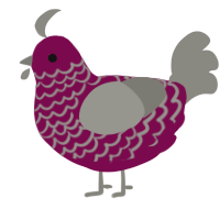 some guy-, a wine and ash chicken with a lace pattern
