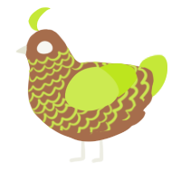 (unnamed), a brown and lime chicken with a lace pattern