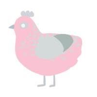 A rose and silver chicken with a half-lace pattern