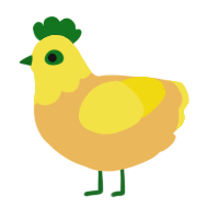 A honey and yellow chicken with a head pattern