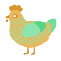 A honey and spring chicken with a lace pattern