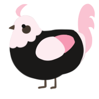 A sable and rose chicken with a head pattern