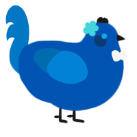 NORDIC SKY, a ultramarine and sapphire chicken