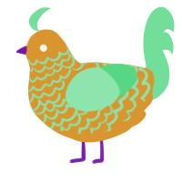 (unnamed), a orange and spring chicken with a lace pattern