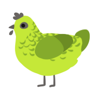 (unnamed), a lime and chartreuse chicken with a half-lace pattern