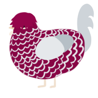 (unnamed), a maroon and mist chicken with a lace pattern