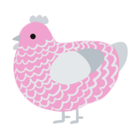 (unnamed), a pink and mist chicken with a lace pattern