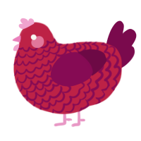 (unnamed), a crimson and wine chicken with a lace pattern