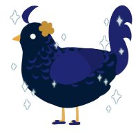 Syachicken, a tumblr and navy chicken with a half-lace pattern