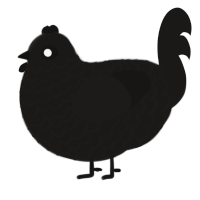 A sable chicken with a lace pattern
