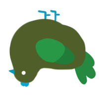 A olive and viridian chicken