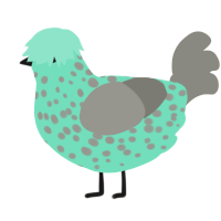 NZ-666 Kshatriya, a mint and ash chicken with a speckle pattern