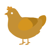 Golden Goose, a gold and ochre chicken