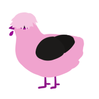 (unnamed), a pink and sable chicken