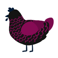 (unnamed), a black and wine chicken with a lace pattern