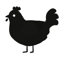 음, a black chicken with a double-lace pattern