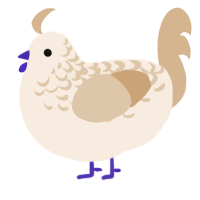 Child I Believe In, a cream and beige chicken with a half-lace pattern
