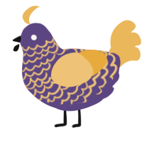 A overcast and honey chicken with a lace pattern