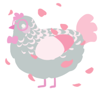 Final Bloom, a silver and rose chicken with a half-lace pattern