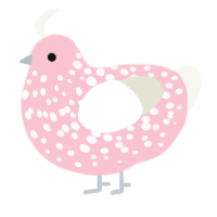 Speckled Pink, a rose and white chicken with a speckle pattern