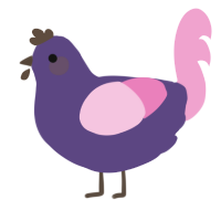 A overcast and pink chicken
