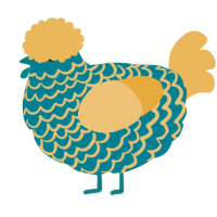(unnamed), a sea and honey chicken with a lace pattern