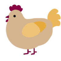 peach crème, a beige and honey chicken