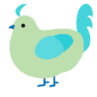 A gluppy and aqua chicken